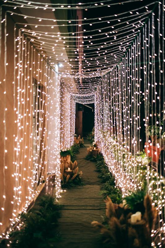 Fairy Light Decor Ideas for Sangeet Night At Home